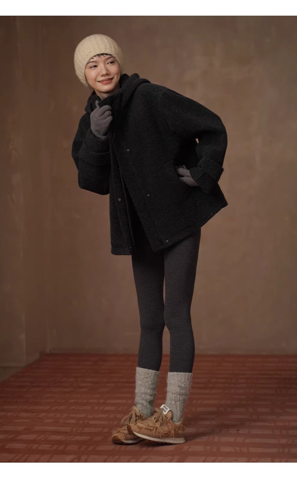 北歐風加厚保暖綿羊毛混紡呢料立體挺括連帽休閒外套女,北歐風加厚保暖綿羊毛混紡呢料立體挺括連帽休閒外套女,HBEW5122,北歐風加厚保暖綿羊毛混紡呢料立體挺括連帽休閒外套女,連帽立領,羊毛混紡