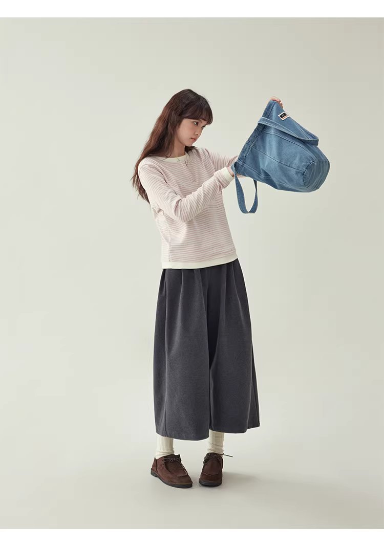 假兩件粉條紋長袖T恤女冬季新款少女感寬鬆上衣,假兩件粉條紋長袖T恤女冬季新款少女感寬鬆上衣,HBEW1197,假兩件粉條紋長袖T恤女冬季新款少女感寬鬆上衣,假兩件式,舒適面料