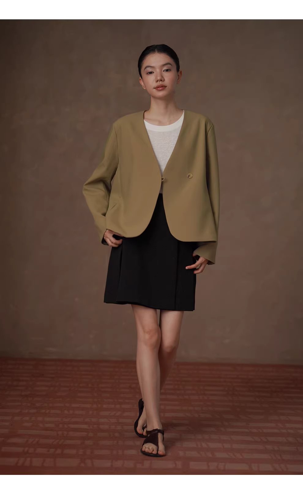 高階雅痞配色西裝ju顯白廓形寬鬆顯瘦不挑人通勤外套女,高階雅痞配色西裝ju顯白廓形寬鬆顯瘦不挑人通勤外套女,HBFS5002,高階雅痞配色西裝ju顯白廓形寬鬆顯瘦不挑人通勤外套女,一粒扣設計,抗皺面料