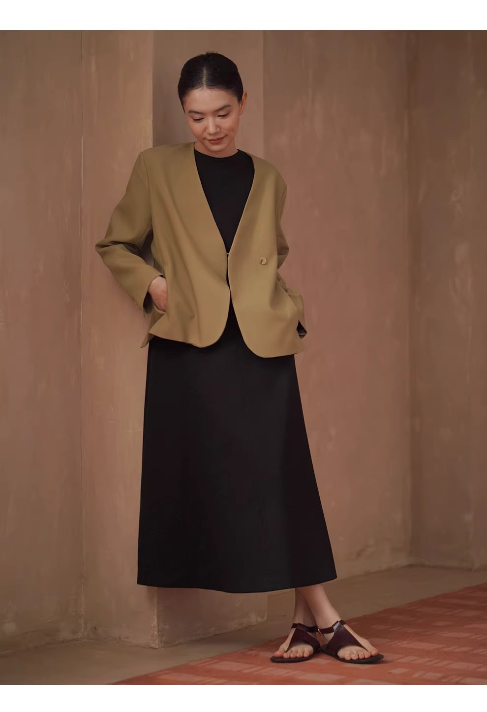 搖曳步履優雅A字顯瘦廓形圓領背心長款通勤垂感洋裝,搖曳步履優雅A字顯瘦廓形圓領背心長款通勤垂感洋裝,HBFS7009,搖曳步履優雅A字顯瘦廓形圓領背心長款通勤垂感洋裝,親膚舒適,簡約剪裁