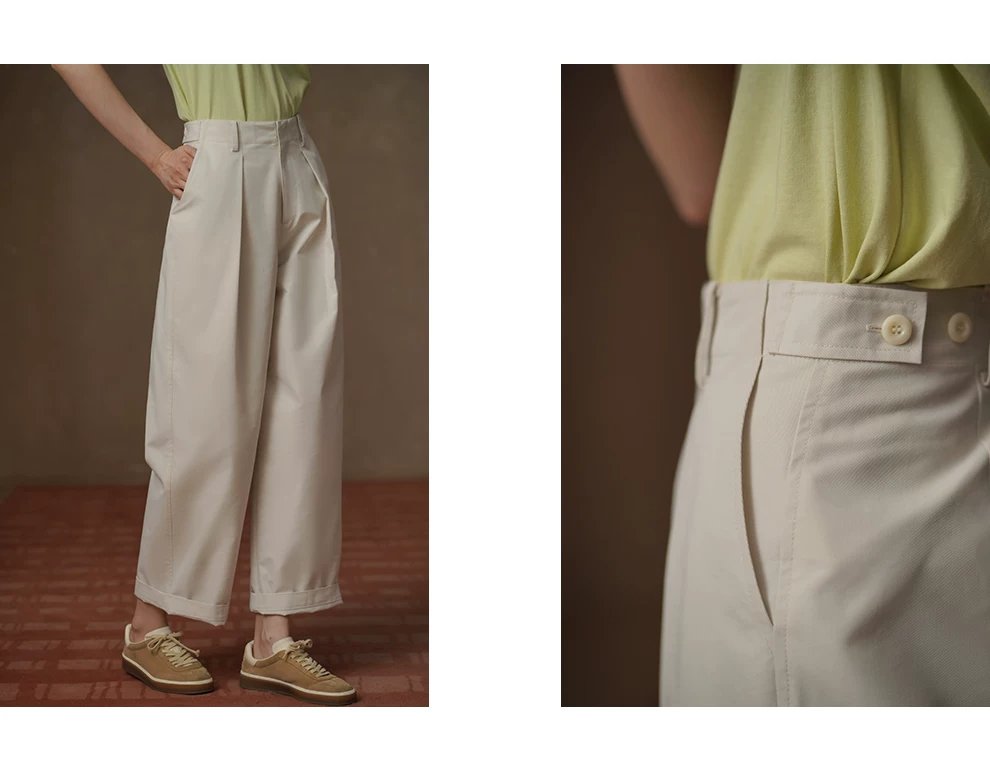 日常嚴選斜紋紗卡棉挺括寬鬆顯瘦遮肉高腰直筒休閒長褲,日常嚴選斜紋紗卡棉挺括寬鬆顯瘦遮肉高腰直筒休閒長褲,HBFS3004,日常嚴選斜紋紗卡棉挺括寬鬆顯瘦遮肉高腰直筒休閒長褲,挺版有型,調節褲頭