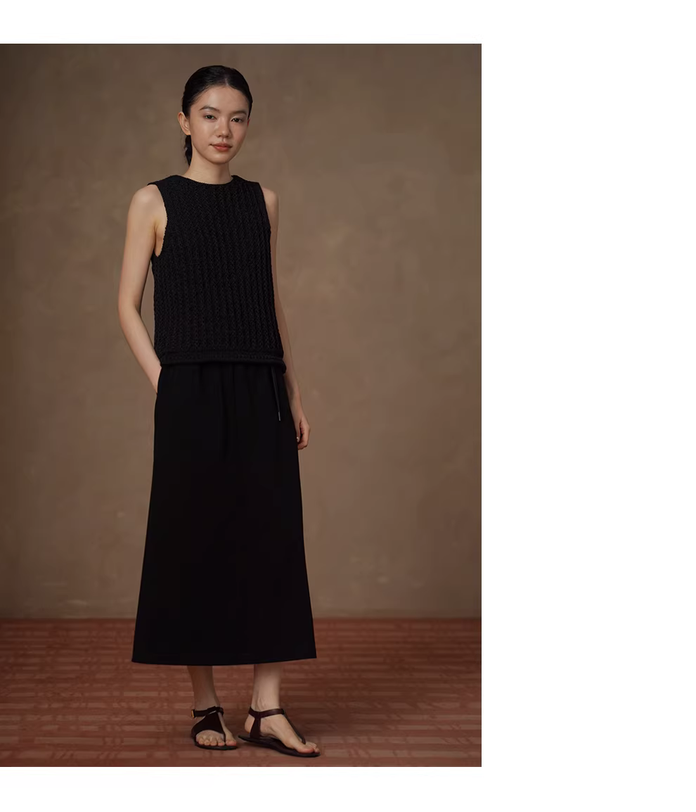 高智運動感衛衣料半身裙高腰可調式抽繩顯瘦直筒裙女,高智運動感衛衣料半身裙高腰可調式抽繩顯瘦直筒裙女,HBFS2013,高智運動感衛衣料半身裙高腰可調式抽繩顯瘦直筒裙女,舒適透氣,版型修飾