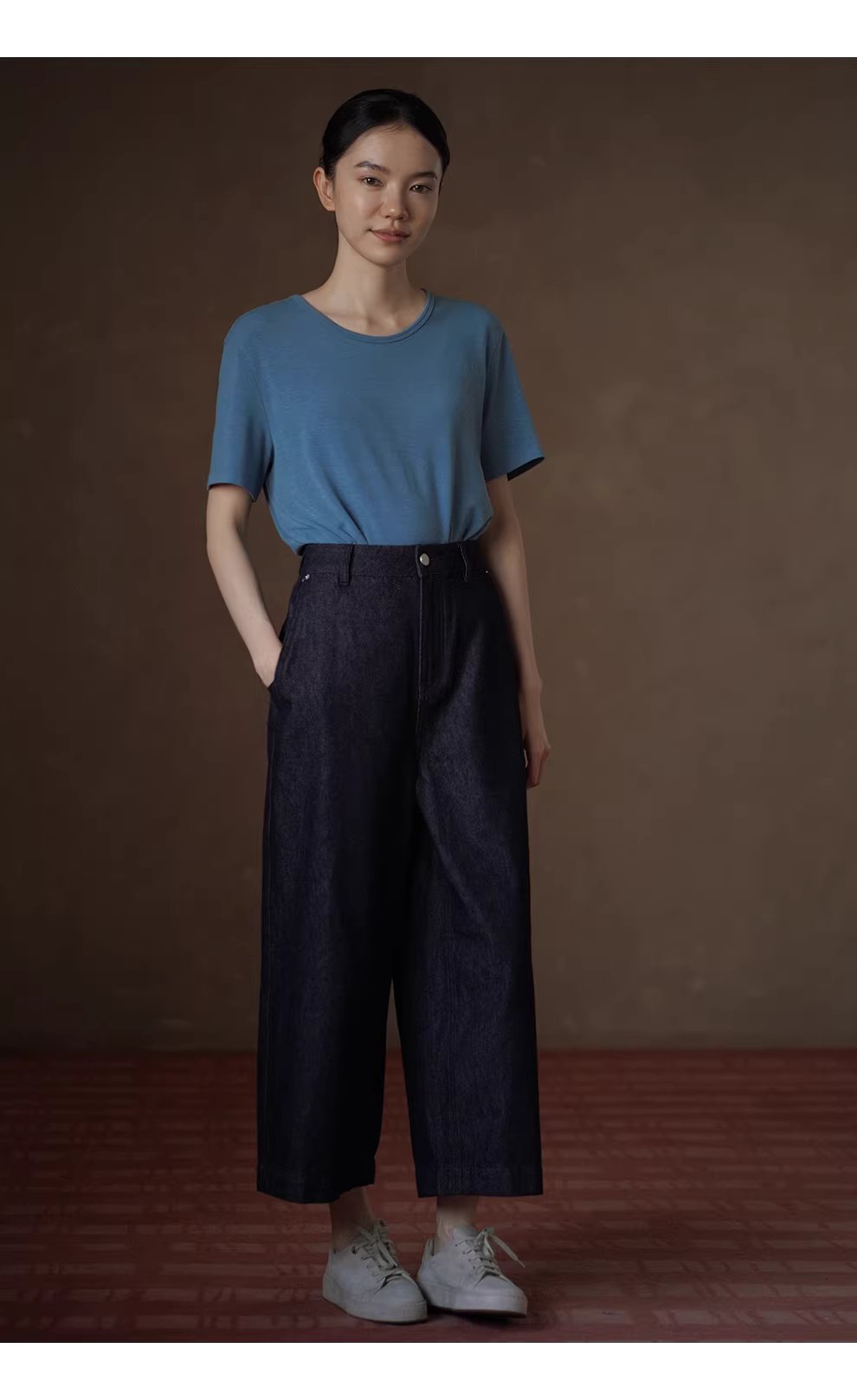 品質高棉丹寧直筒褲型修飾腿型寬鬆高腰顯瘦八分牛仔褲,品質高棉丹寧直筒褲型修飾腿型寬鬆高腰顯瘦八分牛仔褲,HBFS3021,品質高棉丹寧直筒褲型修飾腿型寬鬆高腰顯瘦八分牛仔褲,親膚透氣,直筒修飾