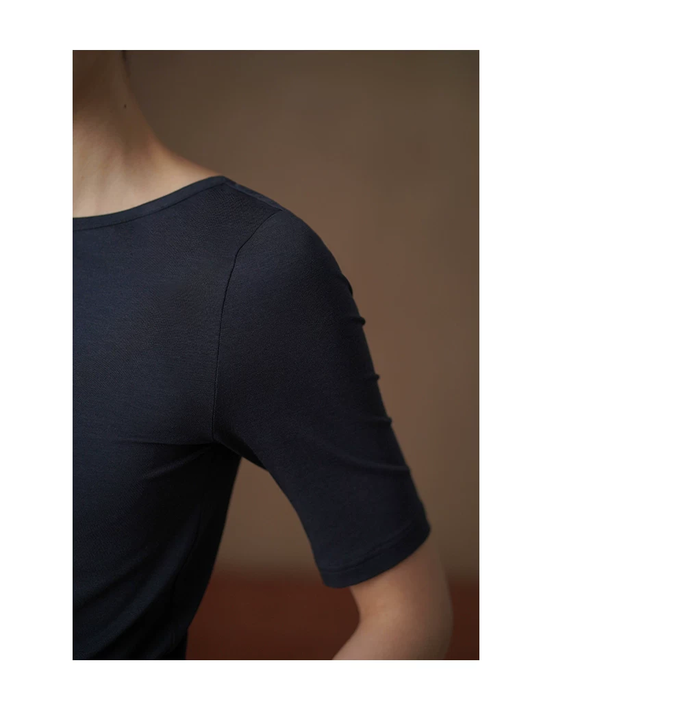 芭蕾練習室兩面穿U領氣質T卹彈性透氣中袖顯瘦通勤上衣,芭蕾練習室兩面穿U領氣質T卹彈性透氣中袖顯瘦通勤上衣,HBFS1103,芭蕾練習室兩面穿U領氣質T卹彈性透氣中袖顯瘦通勤上衣,柔軟透氣,日常顯瘦