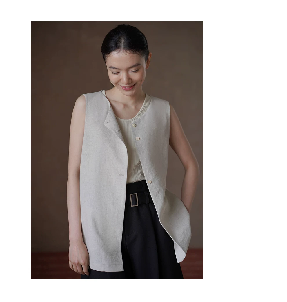 靜奢老錢高密棉麻混紡寬鬆H版型顯瘦疊穿通勤簡約馬甲女,靜奢老錢高密棉麻混紡寬鬆H版型顯瘦疊穿通勤簡約馬甲女,HBFS1149,靜奢老錢高密棉麻混紡寬鬆H版型顯瘦疊穿通勤簡約馬甲女,單穿疊搭,版型顯瘦