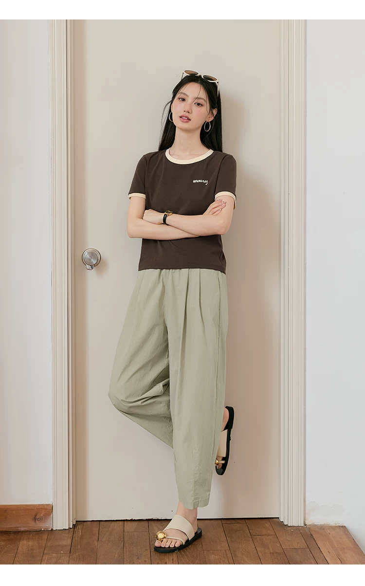 大尺碼寬鬆九分休閒褲女2026新款蘿蔔褲女薄款夏季卡其色褲子,大尺碼寬鬆九分休閒褲女2026新款蘿蔔褲女薄款夏季卡其色褲子,HBFS3057,大尺碼寬鬆九分休閒褲女2026新款蘿蔔褲女薄款夏季卡其色褲子,中大尺碼,遮肉廓形