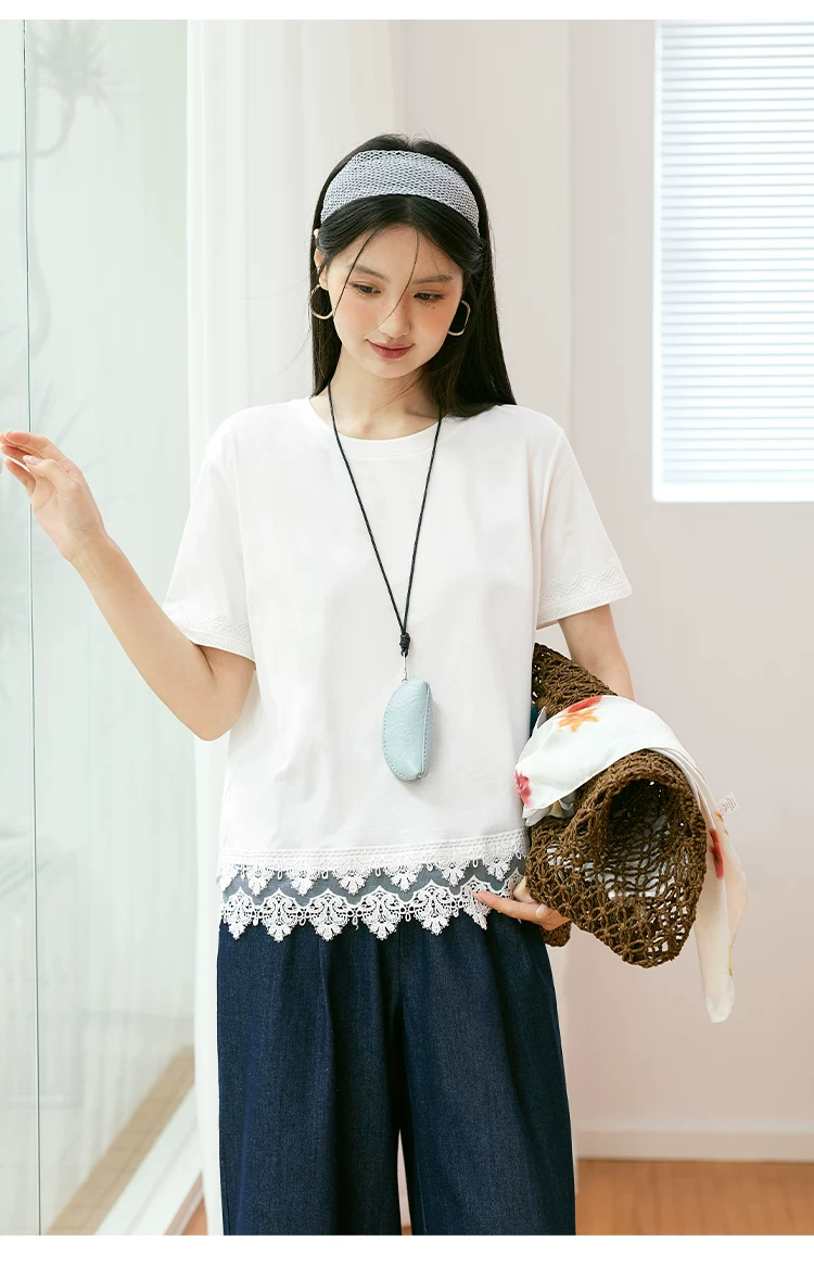 大尺碼女裝胖mm白色短袖T恤女2026新款夏季穿搭蕾絲蕾絲上衣,大尺碼女裝胖mm白色短袖T恤女2026新款夏季穿搭蕾絲蕾絲上衣,HBFS1224,大尺碼女裝胖mm白色短袖T恤女2026新款夏季穿搭蕾絲蕾絲上衣,中大尺碼,蕾絲拼接