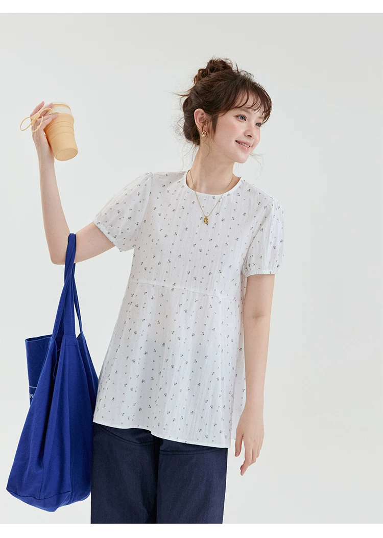 溫柔碎花收腰短袖襯衫女26夏季新款甜美百搭上衣,溫柔碎花收腰短袖襯衫女26夏季新款甜美百搭上衣,HBFS1268,溫柔碎花收腰短袖襯衫女26夏季新款甜美百搭上衣,碎花面料,收腰設計