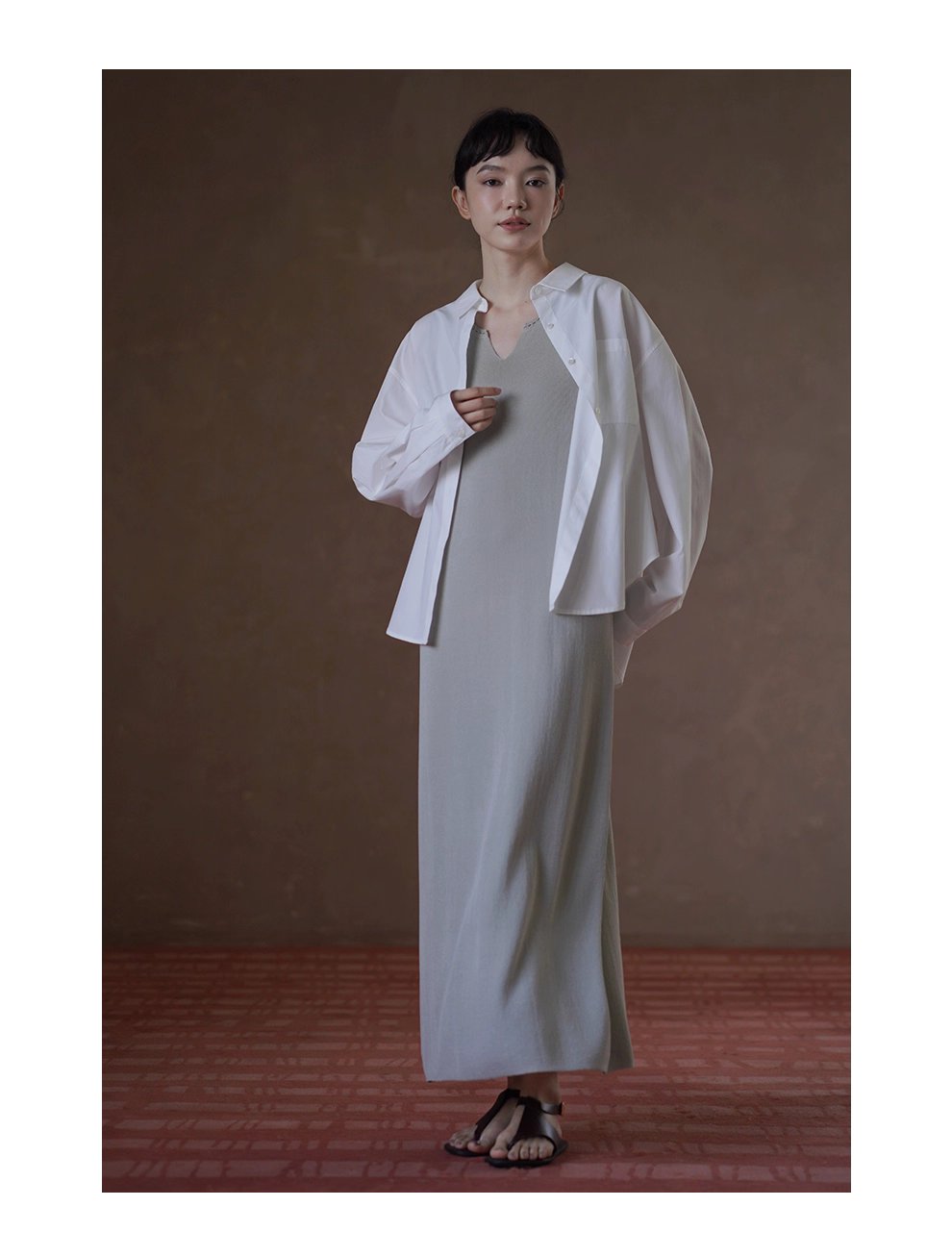 版型王者襯衫萊賽爾棉挺括寬鬆長袖通勤顯瘦翻領上衣女