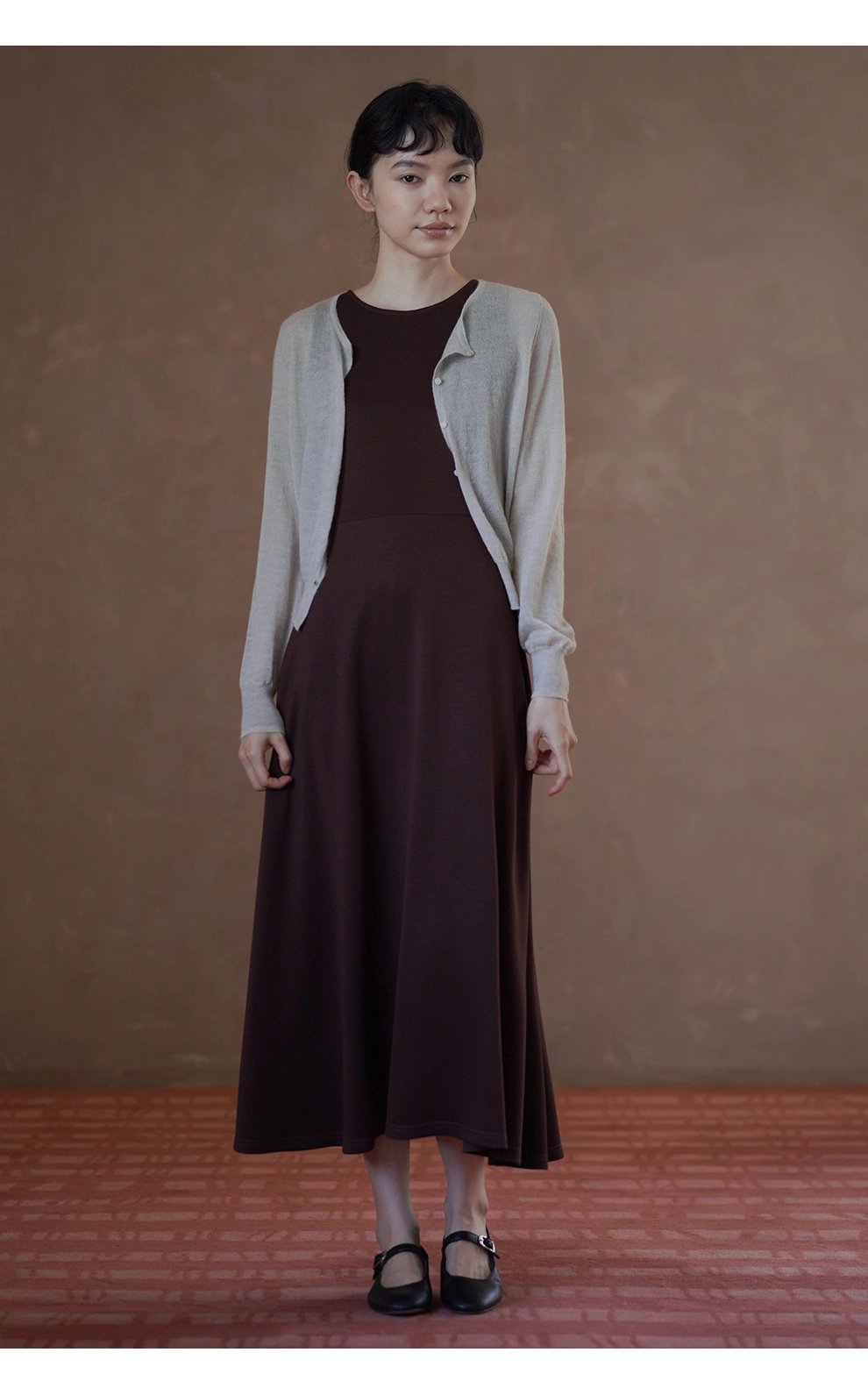 輕柔糯感薄款羊駝綿羊毛混紡蓬鬆朦朧正肩顯瘦針織外套