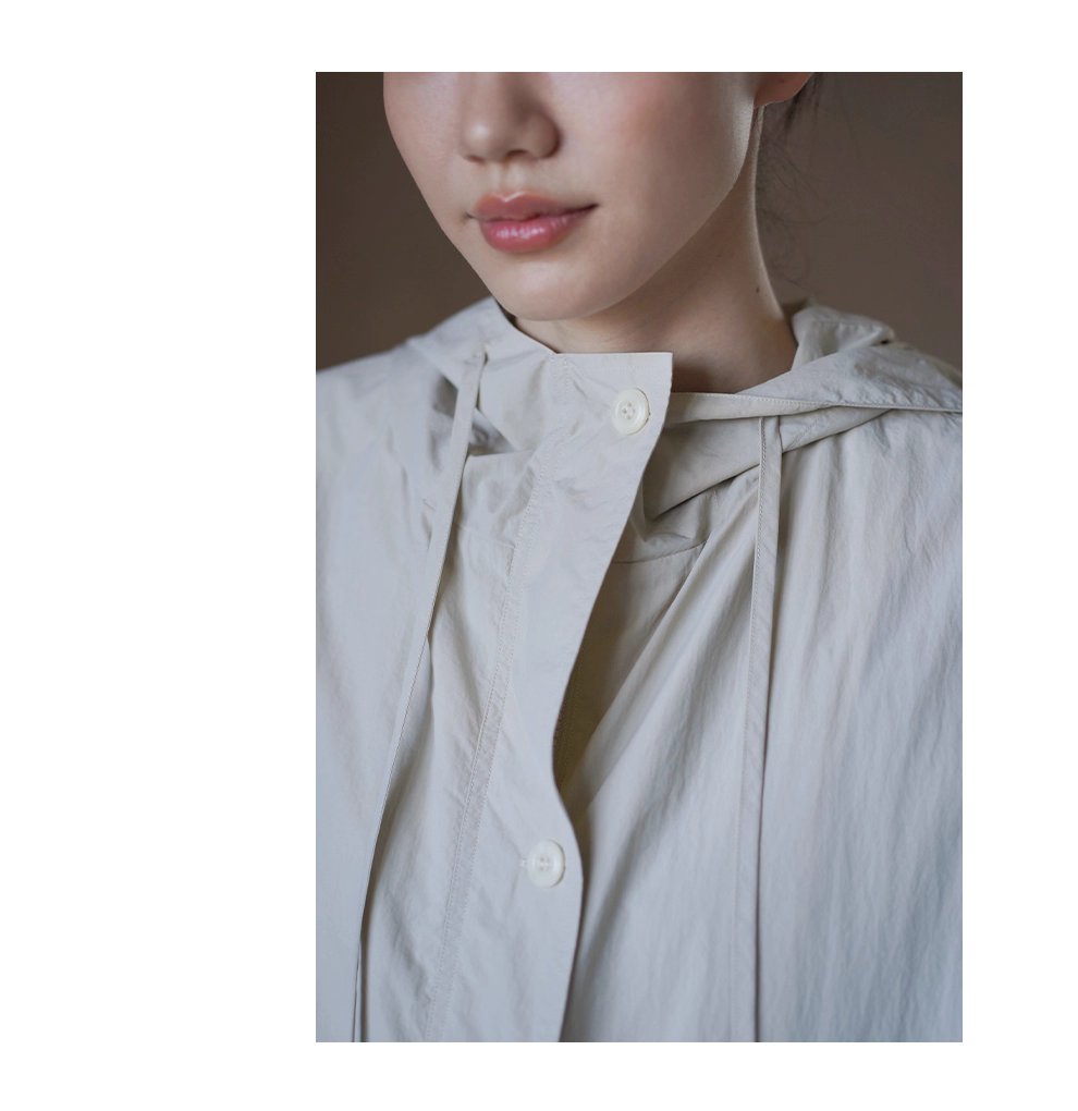 輕盈挺括山系少女外套寬鬆顯瘦連帽中長款輕戶外風衣女