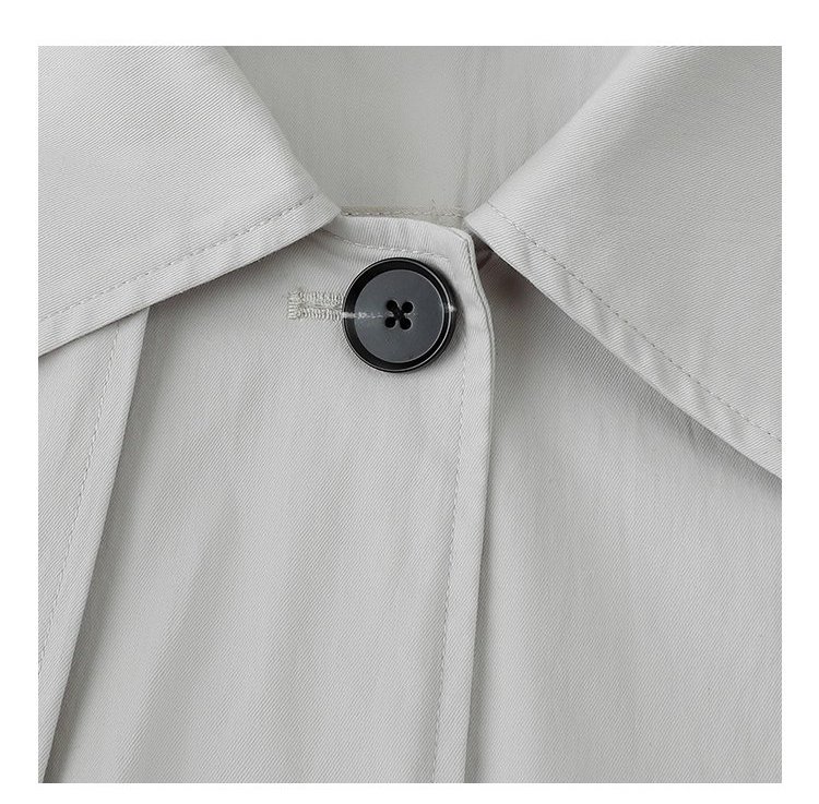 韓系單扣中長款風衣外套女25秋季新款長袖上衣