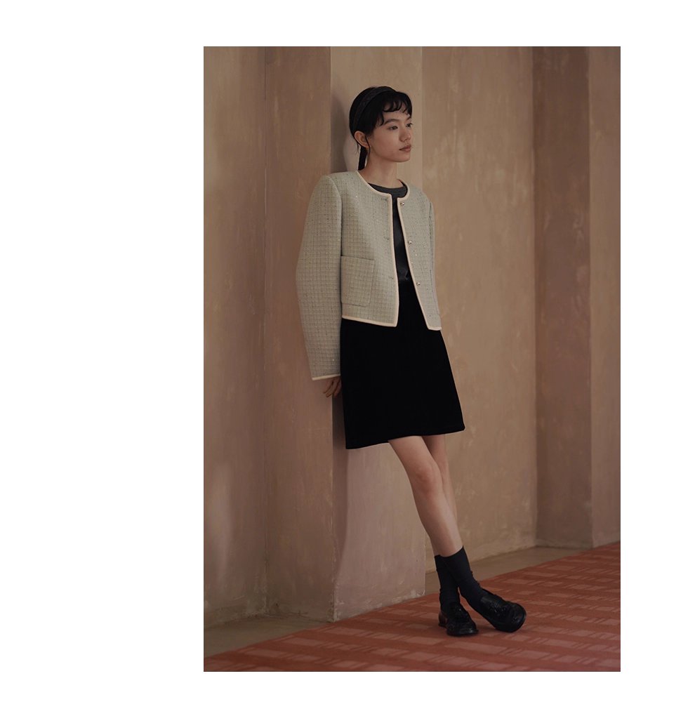 S級基本款內搭深花灰肌理彈性顯瘦合身一字領長袖上衣女