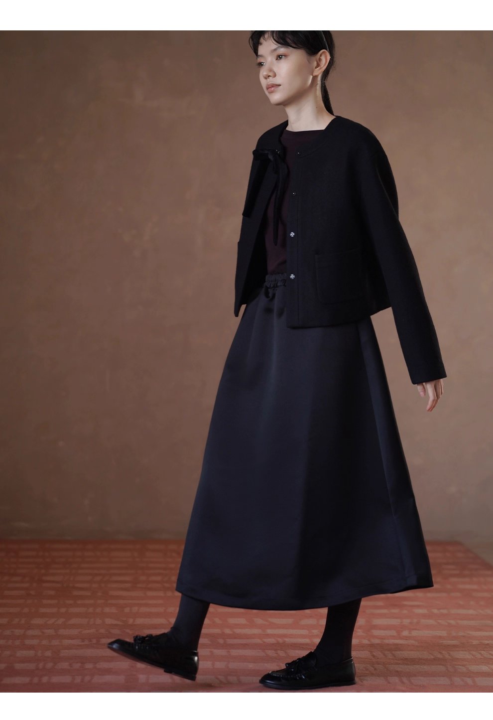 羅馬假日流光緞面貴氣高腰顯瘦遮肉蓬蓬A字通勤半身裙女