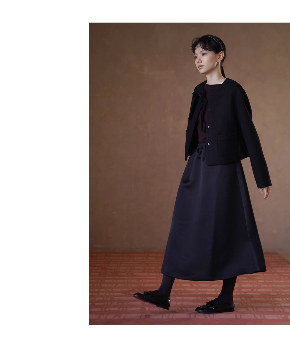 少女祈禱外套可拆式絲絨蝴蝶高含量羊毛短版正肩西裝女