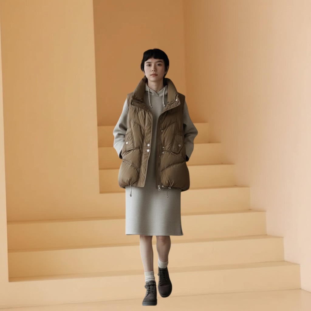 白鴨絨羽絨馬甲輕薄百搭坎肩背心