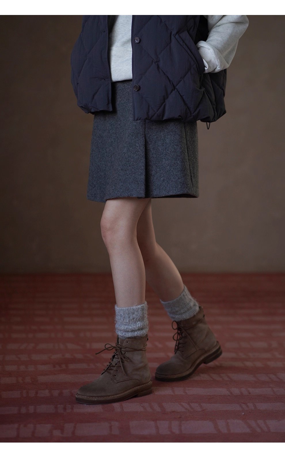 高羊毛粗呢料挺括厚實A字高腰工字褶顯瘦短款半身裙女,高羊毛粗呢料挺括厚實A字高腰工字褶顯瘦短款半身裙女,HBEW2025,高羊毛粗呢料挺括厚實A字高腰工字褶顯瘦短款半身裙女,工字壓褶,羊毛混紡