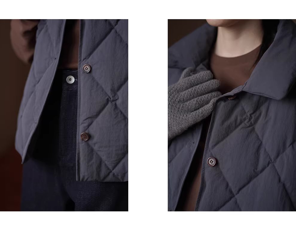 出色疊穿做舊復古菱格絎縫夾棉保暖翻領寬鬆休閒馬甲女,出色疊穿做舊復古菱格絎縫夾棉保暖翻領寬鬆休閒馬甲女,HBEW5099,出色疊穿做舊復古菱格絎縫夾棉保暖翻領寬鬆休閒馬甲女,翻領排扣,菱格車線