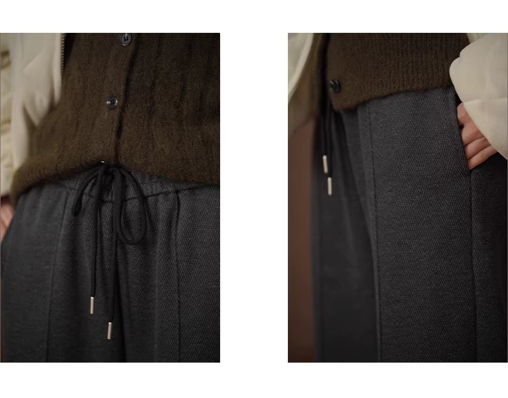 抗凍b備高回彈嬰兒絨鬆緊高腰人字紋顯瘦運動寬鬆長褲女,抗凍b備高回彈嬰兒絨鬆緊高腰人字紋顯瘦運動寬鬆長褲女,HBEW3041,抗凍b備高回彈嬰兒絨鬆緊高腰人字紋顯瘦運動寬鬆長褲女,彈性舒適,人字紋