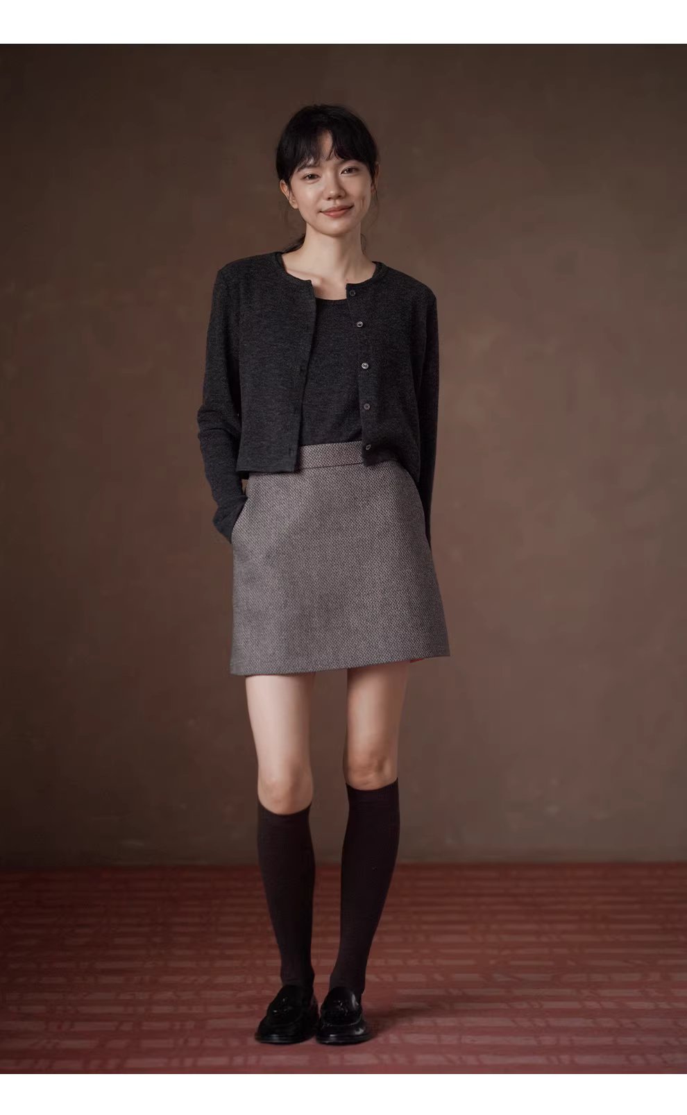 一衣多穿實用兩件套鬆軟彈性基礎背心開襟衫顯瘦套裝女,一衣多穿實用兩件套鬆軟彈性基礎背心開襟衫顯瘦套裝女,HBEW1135,一衣多穿實用兩件套鬆軟彈性基礎背心開襟衫顯瘦套裝女,兩件式套裝,簡約質感