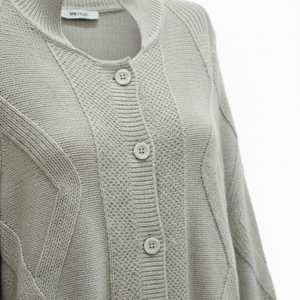 立領排扣菱格紋長款開衫針織外套,立領排扣菱格紋長款開衫針織外套,5W165019,立領排扣菱格紋長款開衫針織外套,排釦開衫,長款針織