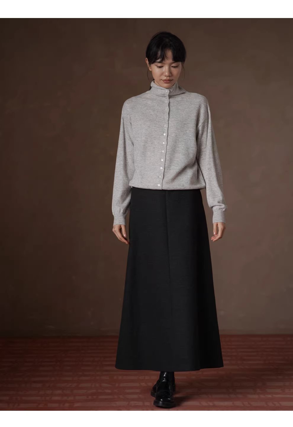 清冷柔霧敲細60s羊毛混紡立領紐扣設計開門襟通勤毛衣女,清冷柔霧敲細60s羊毛混紡立領紐扣設計開門襟通勤毛衣女,HBEW1136,清冷柔霧敲細60s羊毛混紡立領紐扣設計開門襟通勤毛衣女,排扣立領,羊毛100%