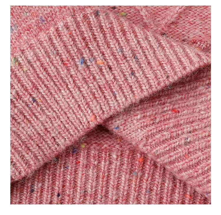 半開領麻花羊毛毛衣女冬季新款甜美彩點長袖上衣,半開領麻花羊毛毛衣女冬季新款甜美彩點長袖上衣,HBEW5106,半開領麻花羊毛毛衣女冬季新款甜美彩點長袖上衣,半開排扣,麻花針織