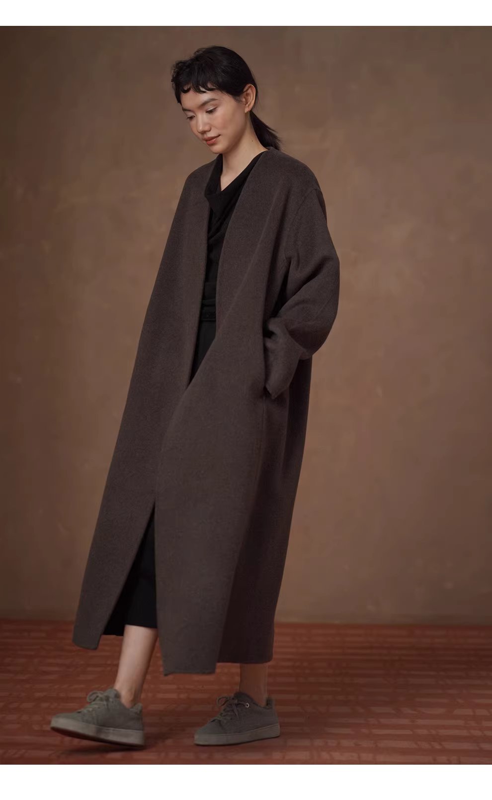 素描畫室鬆弛感蕩領長袖套裝軟糯顯瘦大裙擺通勤半裙女,素描畫室鬆弛感蕩領長袖套裝軟糯顯瘦大裙擺通勤半裙女,HBEW7062,素描畫室鬆弛感蕩領長袖套裝軟糯顯瘦大裙擺通勤半裙女,兩件式套裝,蕩領設計