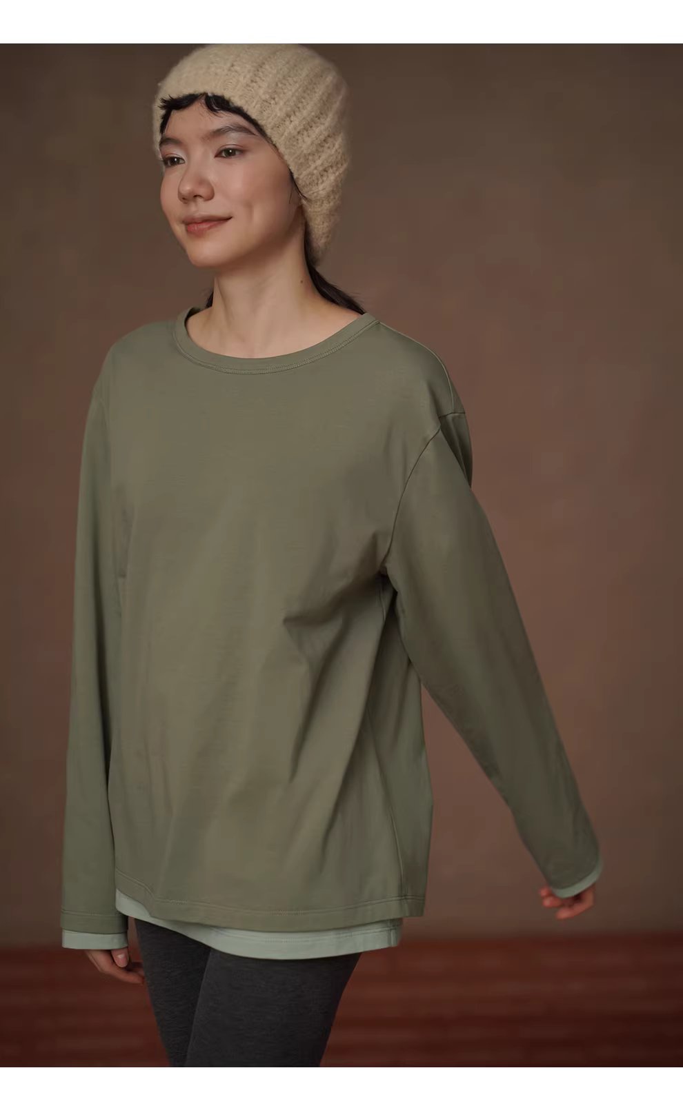 浮萍奶油長袖T假兩件撞色拼接寬鬆圓領內搭顯瘦休閒上衣,浮萍奶油長袖T假兩件撞色拼接寬鬆圓領內搭顯瘦休閒上衣,HBEW1171,浮萍奶油長袖T假兩件撞色拼接寬鬆圓領內搭顯瘦休閒上衣,假兩件式,舒適面料