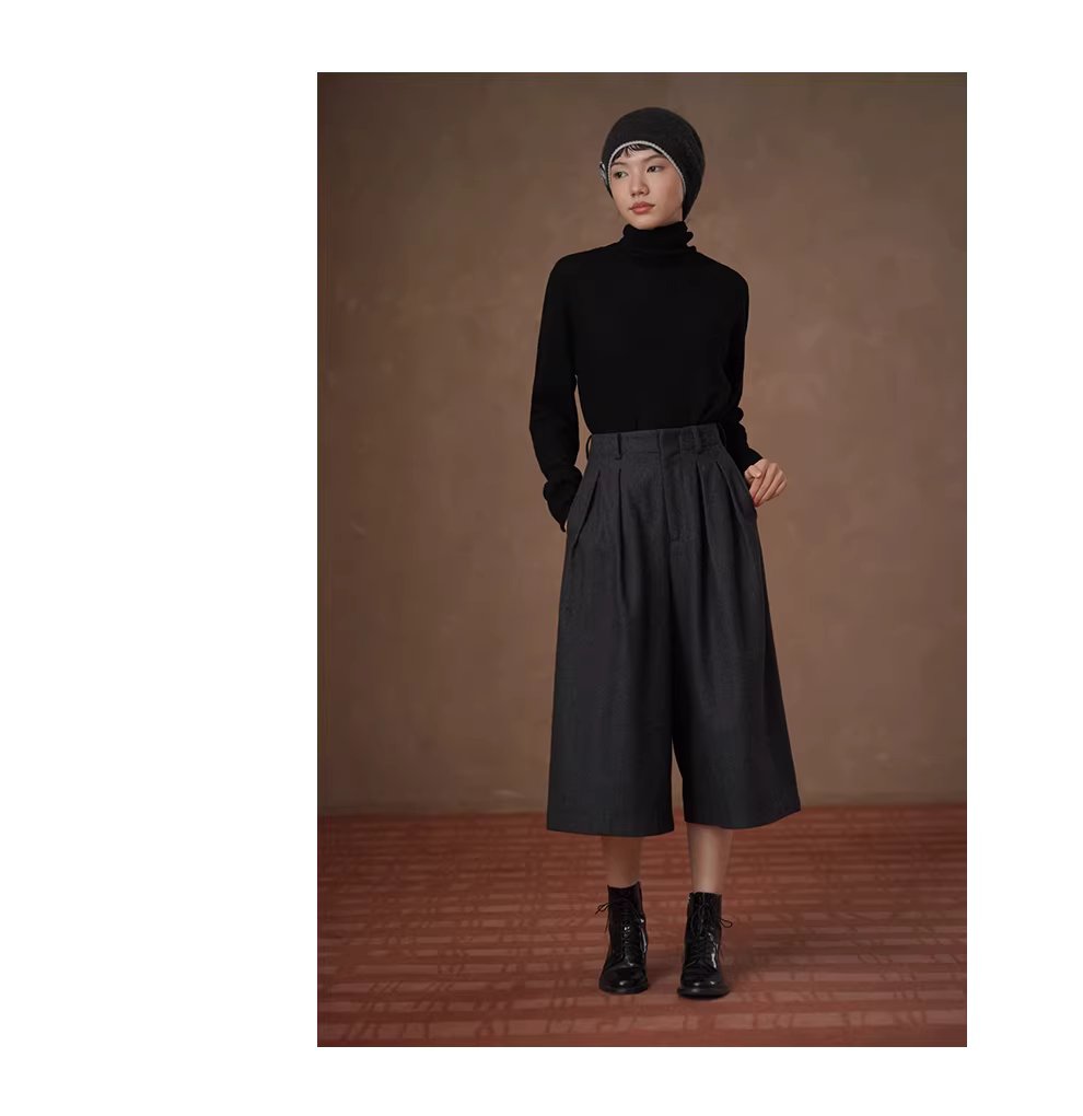 敦克信箱40羊毛斜紋法蘭尼直筒高腰顯瘦通勤八分褲女,敦克信箱40羊毛斜紋法蘭尼直筒高腰顯瘦通勤八分褲女,HBEW3061,敦克信箱40羊毛斜紋法蘭尼直筒高腰顯瘦通勤八分褲女,日常通勤,羊毛混紡