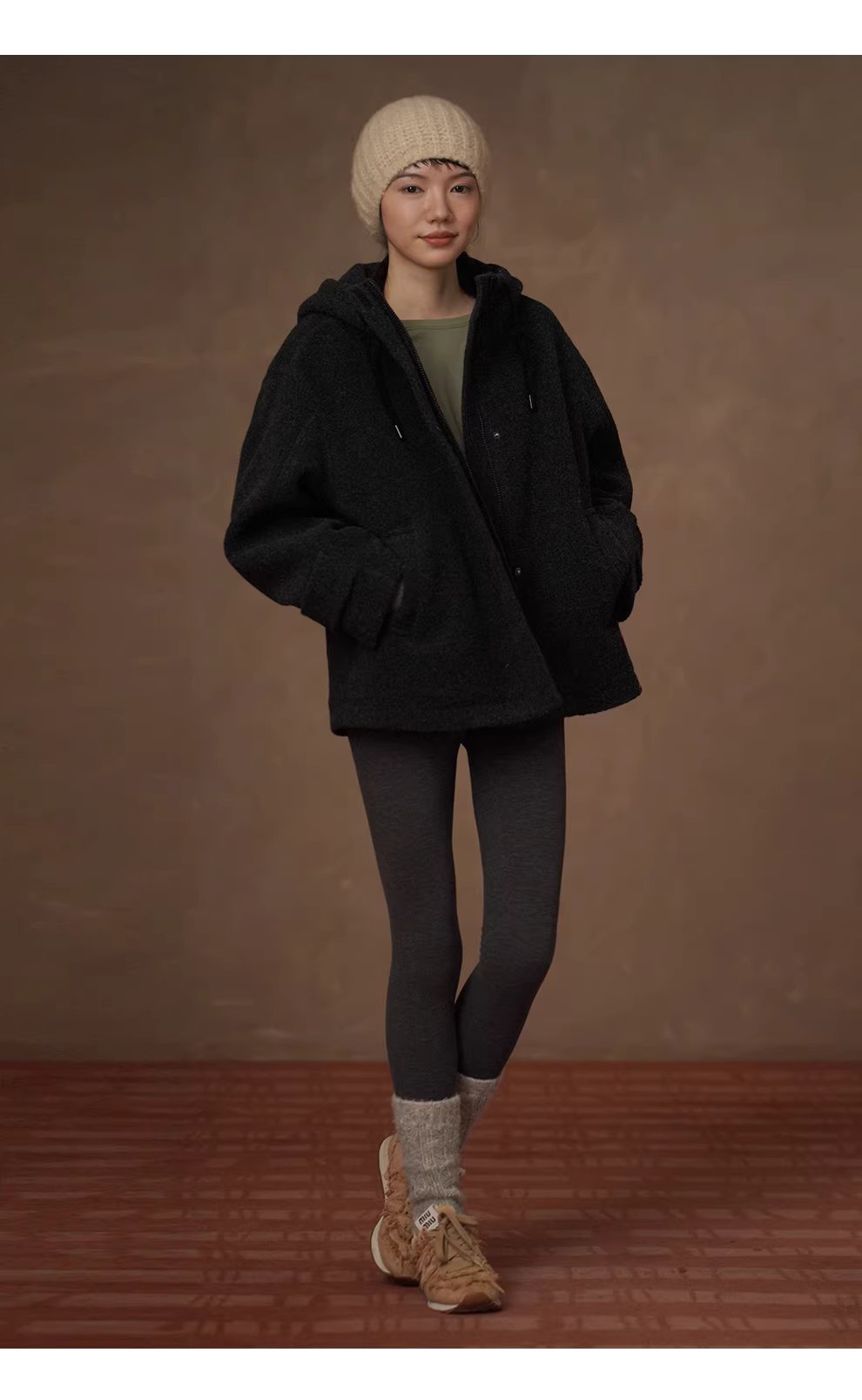 北歐風加厚保暖綿羊毛混紡呢料立體挺括連帽休閒外套女,北歐風加厚保暖綿羊毛混紡呢料立體挺括連帽休閒外套女,HBEW5122,北歐風加厚保暖綿羊毛混紡呢料立體挺括連帽休閒外套女,連帽立領,羊毛混紡