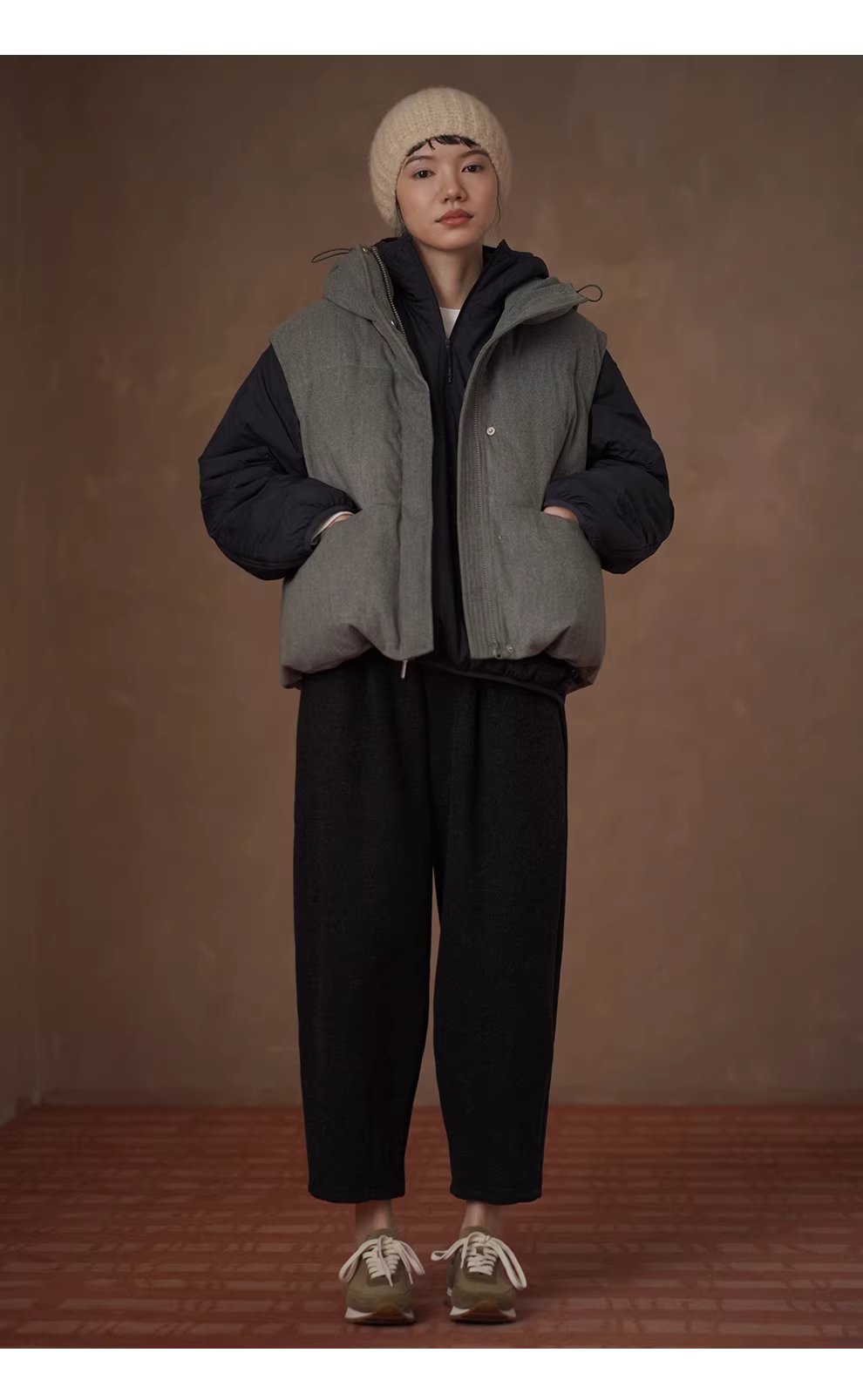 戶外愛好者狂熱一體成型連帽棉衣疊穿寬鬆保暖休閒上衣女,戶外愛好者狂熱一體成型連帽棉衣疊穿寬鬆保暖休閒上衣女,HBEW1183,戶外愛好者狂熱一體成型連帽棉衣疊穿寬鬆保暖休閒上衣女,半開連帽,輕薄舒適