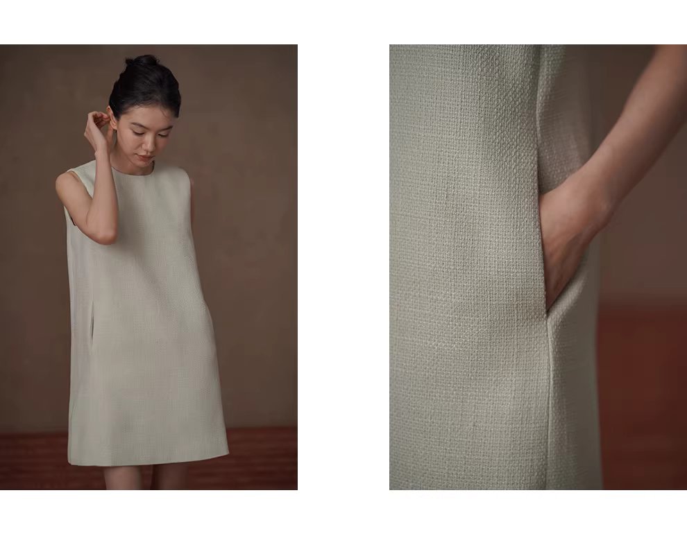 簡約且獨特編織小香肌理圓領直筒顯瘦疊穿背心洋裝女,簡約且獨特編織小香肌理圓領直筒顯瘦疊穿背心洋裝女,HBFS7005,簡約且獨特編織小香肌理圓領直筒顯瘦疊穿背心洋裝女,直筒修身,百搭實穿