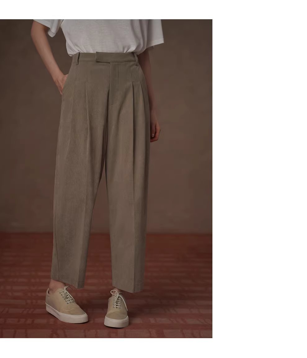 修腿不拖地利落版型抗皺細膩燈芯絨高腰休閒直筒長褲女,修腿不拖地利落版型抗皺細膩燈芯絨高腰休閒直筒長褲女,HBFS3002,修腿不拖地利落版型抗皺細膩燈芯絨高腰休閒直筒長褲女,耐磨不易皺,直筒修飾