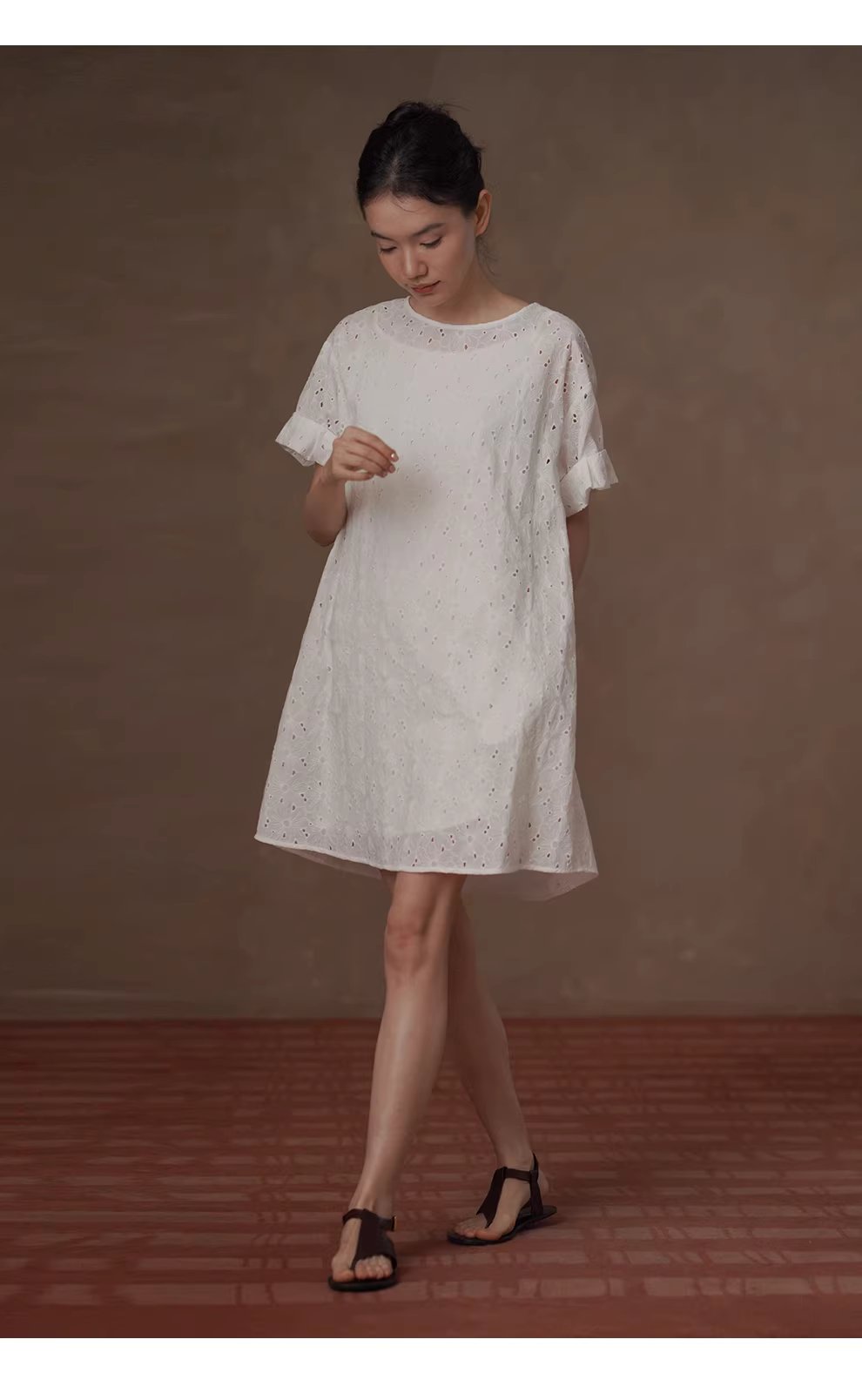 浪漫花園匠心之作100棉立體繡花A字顯瘦泡泡袖洋裝女,浪漫花園匠心之作100棉立體繡花A字顯瘦泡泡袖洋裝女,HBFS7007,浪漫花園匠心之作100棉立體繡花A字顯瘦泡泡袖洋裝女,吸濕排汗,版型修飾