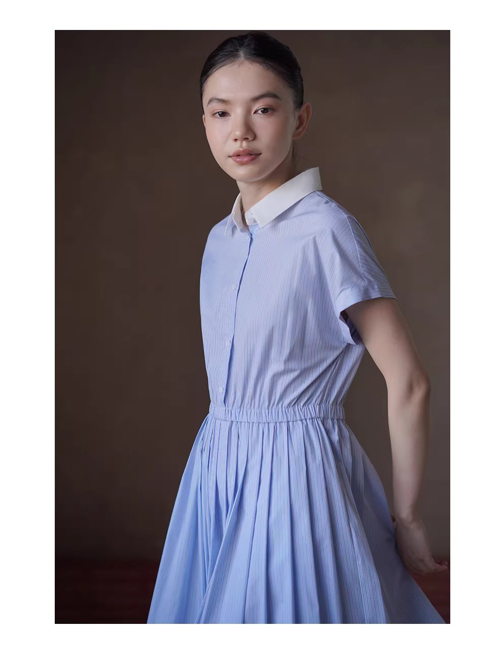 格林島嶼清新條紋洋裝親膚透氣撞色翻領收腰顯瘦洋裝,格林島嶼清新條紋洋裝親膚透氣撞色翻領收腰顯瘦洋裝,HBFS7008,格林島嶼清新條紋洋裝親膚透氣撞色翻領收腰顯瘦洋裝,軟糯親膚,版型顯瘦