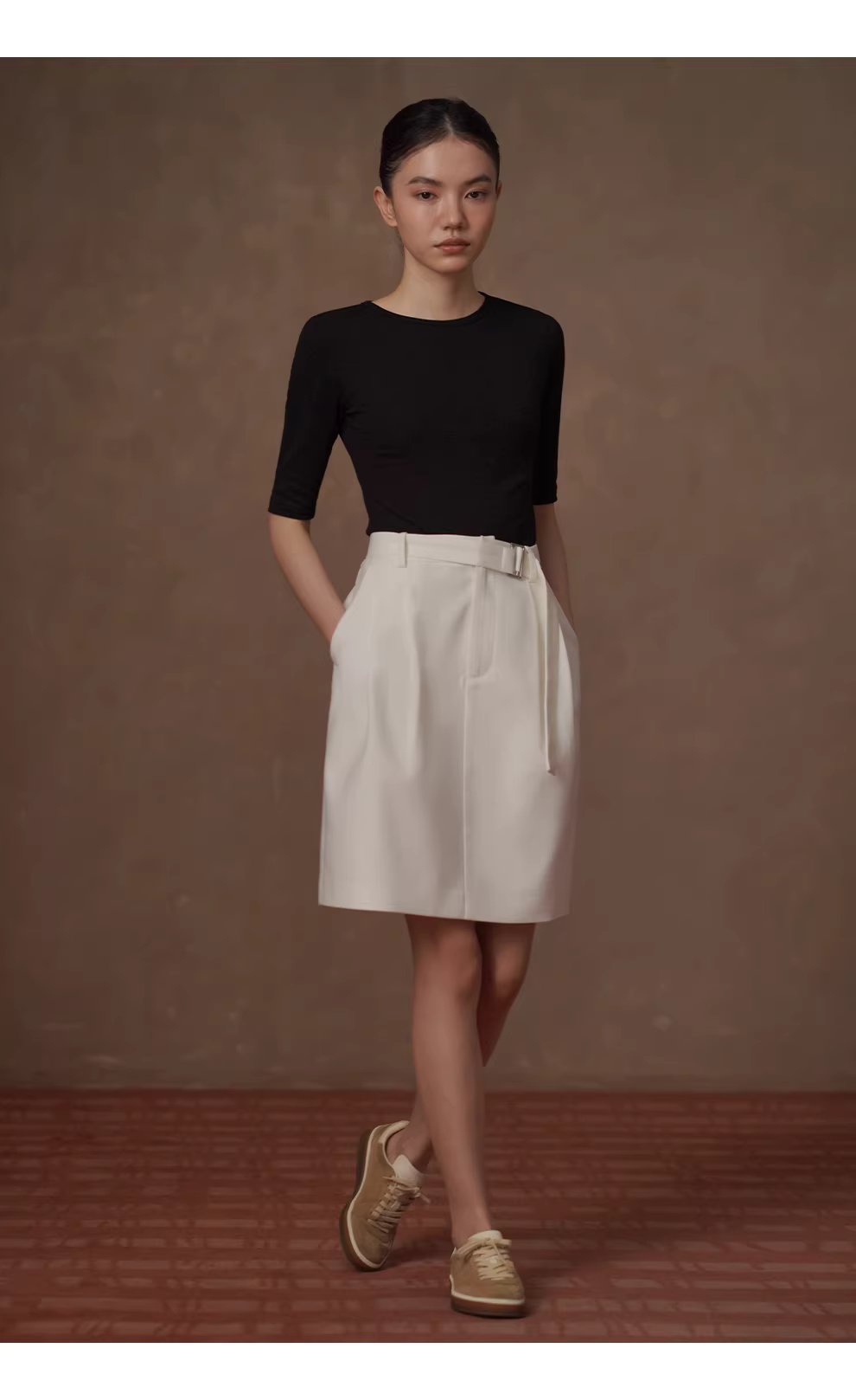 簡約實用主義雙面織布棉混紡彈性合身顯瘦中袖圓領T恤,簡約實用主義雙面織布棉混紡彈性合身顯瘦中袖圓領T恤,HBFS1024,簡約實用主義雙面織布棉混紡彈性合身顯瘦中袖圓領T恤,布料舒服,修身版型