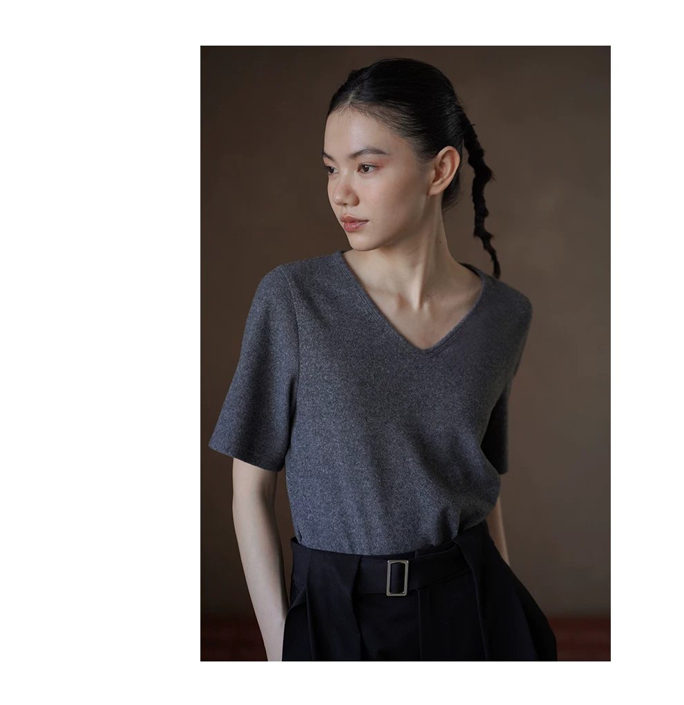 軟糯雲感T恤微寬鬆彈性V領基礎款不挑人百搭短袖上衣女,軟糯雲感T恤微寬鬆彈性V領基礎款不挑人百搭短袖上衣女,HBFS1027,軟糯雲感T恤微寬鬆彈性V領基礎款不挑人百搭短袖上衣女,貼身不悶,耐穿抗皺