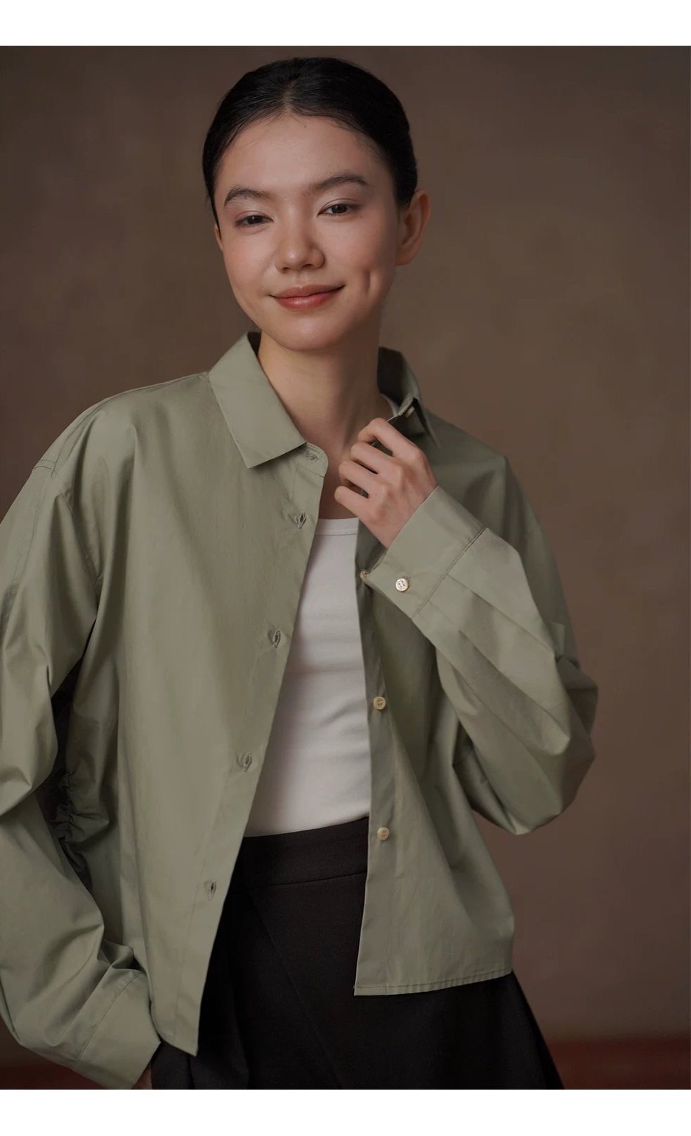 柔軟水洗100棉簡約寬鬆顯瘦抽褶收腰設計翻領通勤襯衫女,柔軟水洗100棉簡約寬鬆顯瘦抽褶收腰設計翻領通勤襯衫女,HBFS1032,柔軟水洗100棉簡約寬鬆顯瘦抽褶收腰設計翻領通勤襯衫女,透氣柔軟,抽褶立體