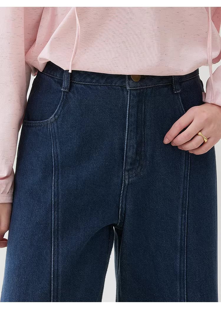 韓系藍色中高腰直筒牛仔褲女26春季新款百搭寬褲,韓系藍色中高腰直筒牛仔褲女26春季新款百搭寬褲,HBFS3009,韓系藍色中高腰直筒牛仔褲女26春季新款百搭寬褲,高腰直筒,丹寧面料