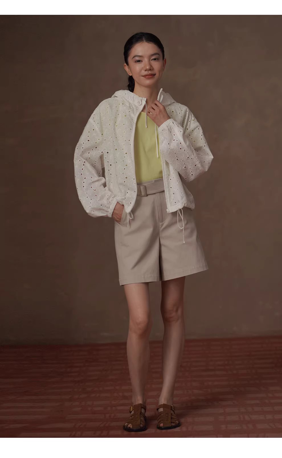 訂製立體鏤空繡100棉透氣寬鬆顯瘦長袖連帽休閒外套女,訂製立體鏤空繡100棉透氣寬鬆顯瘦長袖連帽休閒外套女,HBFS5009,訂製立體鏤空繡100棉透氣寬鬆顯瘦長袖連帽休閒外套女,鏤空繡花,全棉親膚