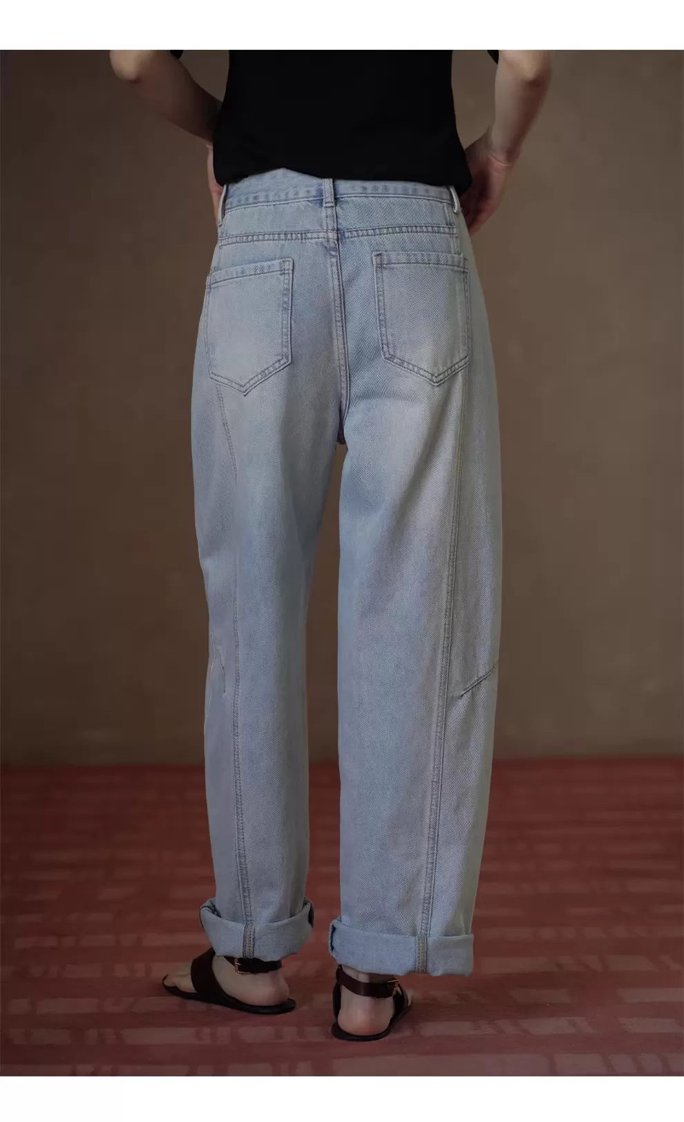 空氣感顯瘦牛仔褲復古水洗立體時髦分割高腰寬長褲女,空氣感顯瘦牛仔褲復古水洗立體時髦分割高腰寬長褲女,HBFS3017,空氣感顯瘦牛仔褲復古水洗立體時髦分割高腰寬長褲女,復古水洗,直筒版型