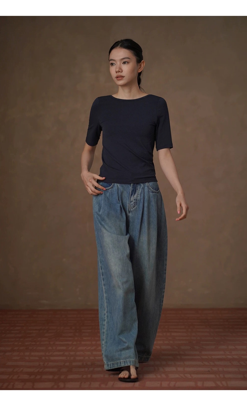 芭蕾練習室兩面穿U領氣質T卹彈性透氣中袖顯瘦通勤上衣,芭蕾練習室兩面穿U領氣質T卹彈性透氣中袖顯瘦通勤上衣,HBFS1103,芭蕾練習室兩面穿U領氣質T卹彈性透氣中袖顯瘦通勤上衣,柔軟透氣,日常顯瘦