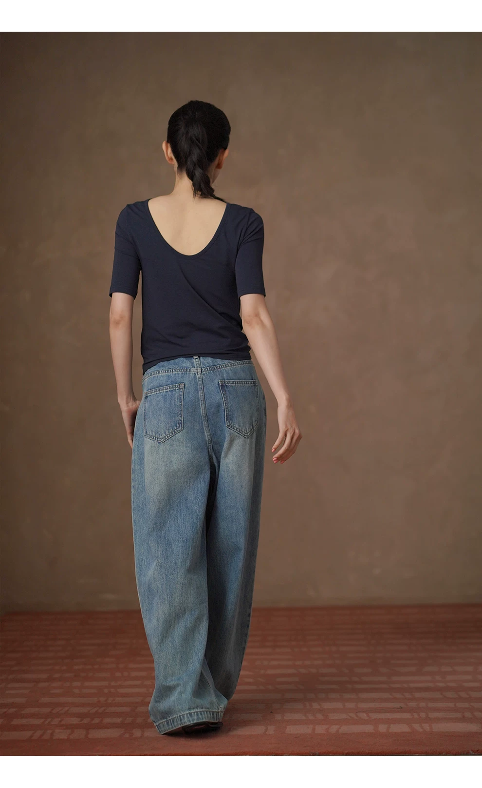 美式復古回潮柔軟水洗寬鬆立體顯瘦剪裁慵懶高腰牛仔褲,美式復古回潮柔軟水洗寬鬆立體顯瘦剪裁慵懶高腰牛仔褲,HBFS3029,美式復古回潮柔軟水洗寬鬆立體顯瘦剪裁慵懶高腰牛仔褲,硬挺適中,闊腿慵懶