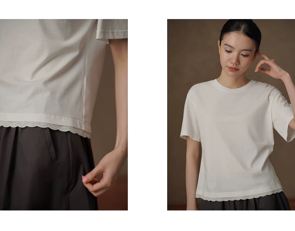美學基礎拼接花邊下擺疊穿100棉親膚短袖圓領顯瘦恤女,美學基礎拼接花邊下擺疊穿100棉親膚短袖圓領顯瘦恤女,HBFS1108,美學基礎拼接花邊下擺疊穿100棉親膚短袖圓領顯瘦恤女,純棉親膚,日常百搭