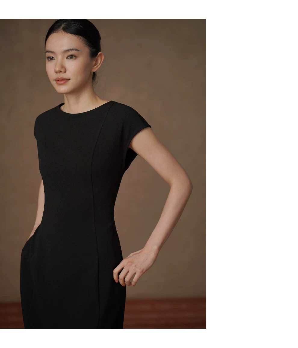 高定級小黑裙合身剪裁收腰顯瘦小飛袖通勤西裝洋裝女,高定級小黑裙合身剪裁收腰顯瘦小飛袖通勤西裝洋裝女,HBFS7110,高定級小黑裙合身剪裁收腰顯瘦小飛袖通勤西裝洋裝女,收腰顯瘦,合身飛袖