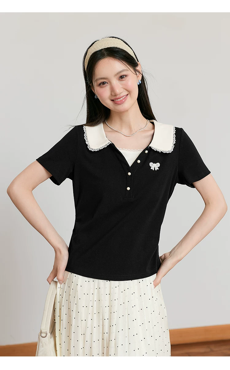 大尺碼女裝黑色短袖T恤女2026新款夏季減齡假兩件娃娃領上衣,大尺碼女裝黑色短袖T恤女2026新款夏季減齡假兩件娃娃領上衣,HBFS1216,大尺碼女裝黑色短袖T恤女2026新款夏季減齡假兩件娃娃領上衣,中大尺碼,假兩件式