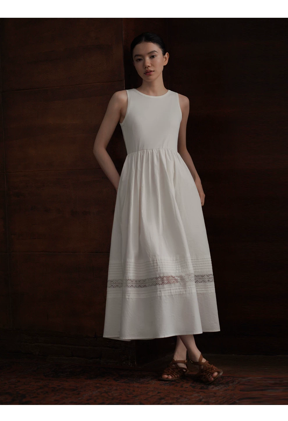 精美蕾絲裙擺彈性拼接無袖收腰A字長款顯瘦蓬蓬連身裙女,精美蕾絲裙擺彈性拼接無袖收腰A字長款顯瘦蓬蓬連身裙女,HBFS7141,精美蕾絲裙擺彈性拼接無袖收腰A字長款顯瘦蓬蓬連身裙女,蕾絲裙擺,拼接收腰