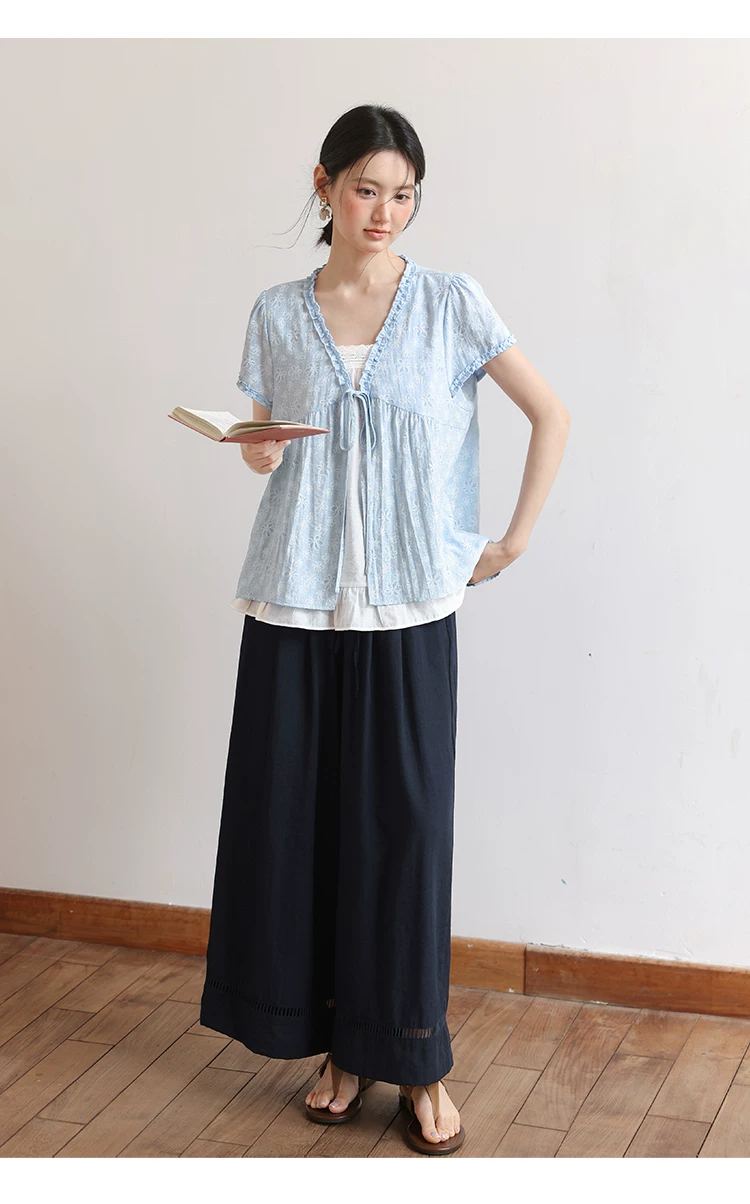 大尺碼藍色碎花襯衫女假兩件短袖襯衫女夏2026新款娃娃衫上衣,大尺碼藍色碎花襯衫女假兩件短袖襯衫女夏2026新款娃娃衫上衣,HBFS1292,大尺碼藍色碎花襯衫女假兩件短袖襯衫女夏2026新款娃娃衫上衣,中大尺碼,假兩件式