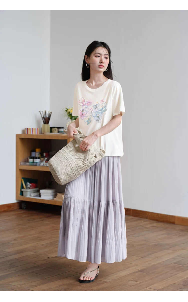 大尺寸胖mm夏裝蝴蝶印花白色短袖T恤女2026新款寬鬆正肩上衣,大尺寸胖mm夏裝蝴蝶印花白色短袖T恤女2026新款寬鬆正肩上衣,HBFS1315,大尺寸胖mm夏裝蝴蝶印花白色短袖T恤女2026新款寬鬆正肩上衣,中大尺碼,文青印花